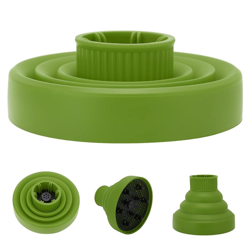woobles Universal Hair Diffuser, Collapsible Hair Dryer Diffuser Portable Travel Folding Hair Blow Dryer Diffuser Curly or Wavy Hair Styling Tool Hair Dryer Diffuser Nozzle for Hair Dryers(green) - Image 4