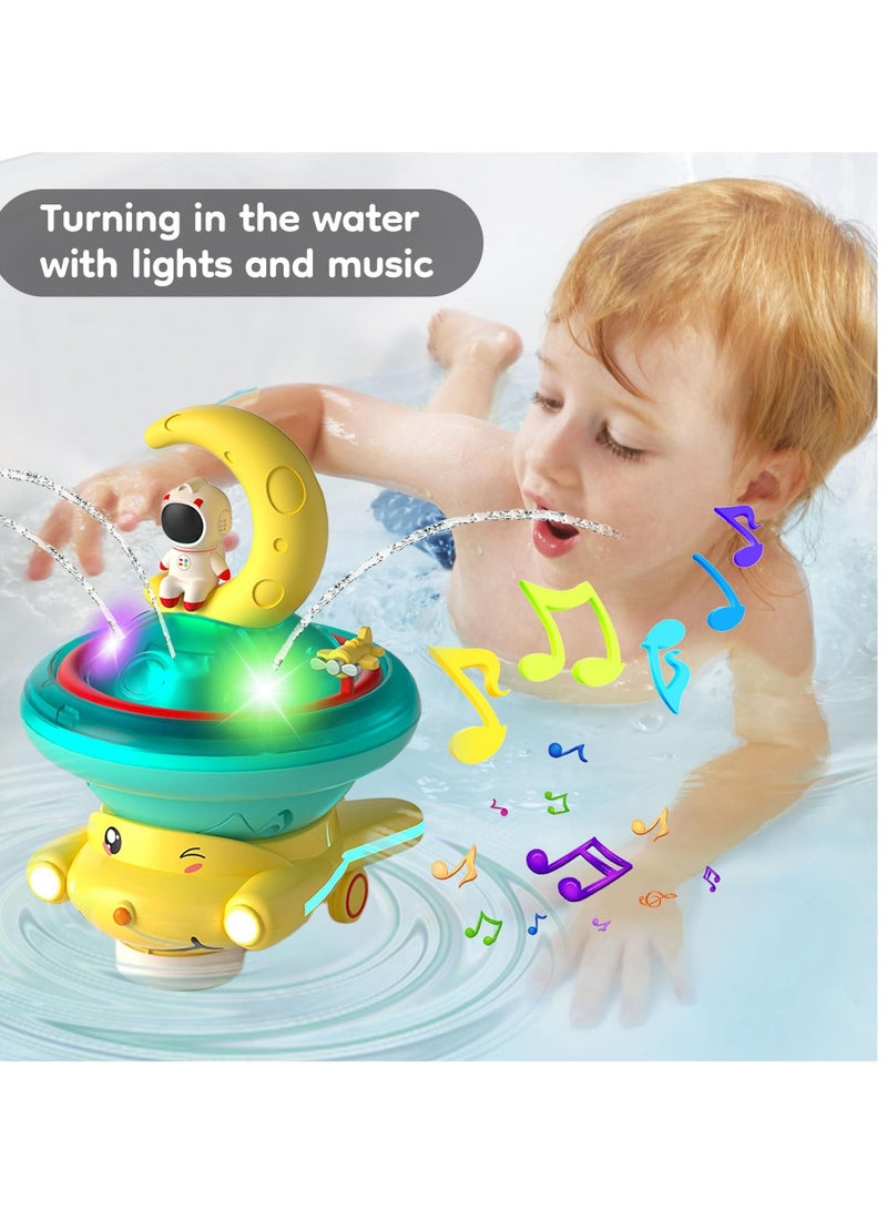 واي آند دي Baby Bath Toy for Toddlers, Astronaut Sprinkler Bathtub Toys, Light Up Fun Kids Sutable Toddlers Infants 1 2 3 Years - Image 3