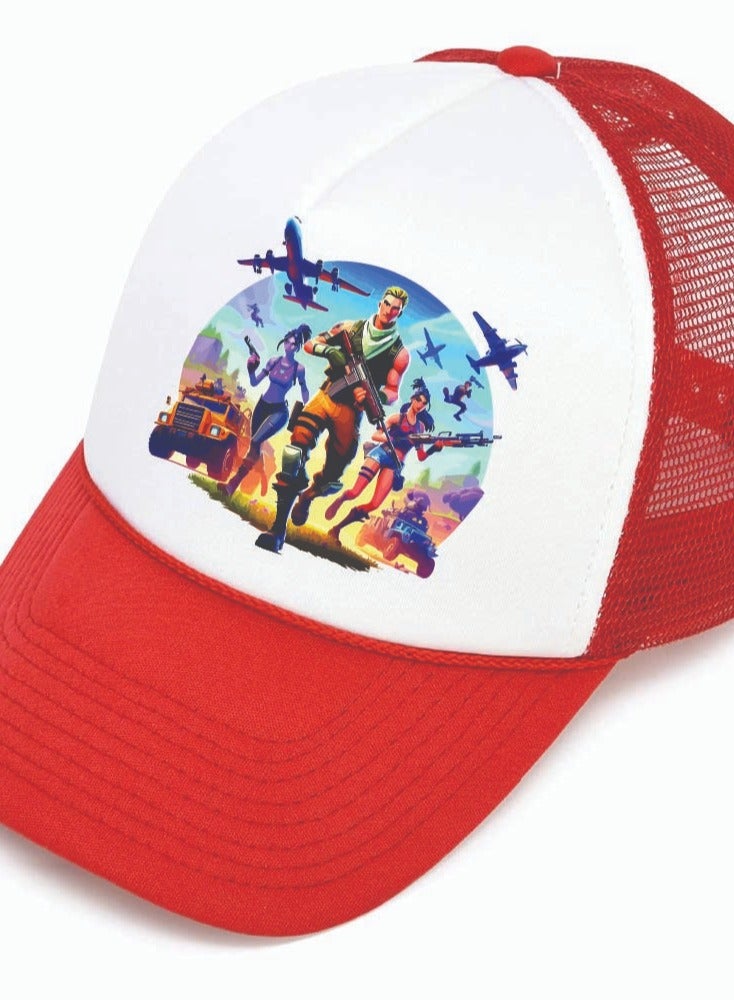 Kid's Gaming Mesh Baseball Cap - Adjustable Plastic Snapback for a Perfect Fit and Breathable - Gaming Graphic Printed Baseball Foam Cap - Ideal Gift for Young Gamers  - Image 1