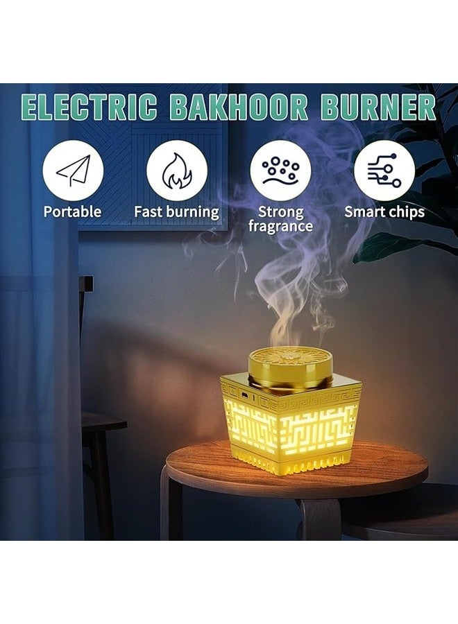 تلواح مكبر صوت للقرآن الكريم ومبخرة بخور صغيرة، مبخرة كهربائية مع جهاز تحكم عن بعد لتشغيل 114 جزءًا من القرآن الكريم، مكبر صوت بلوتوث متعدد الألوان متغير، مشغل موسيقى MP3 بإضاءة ليلية - Image 5