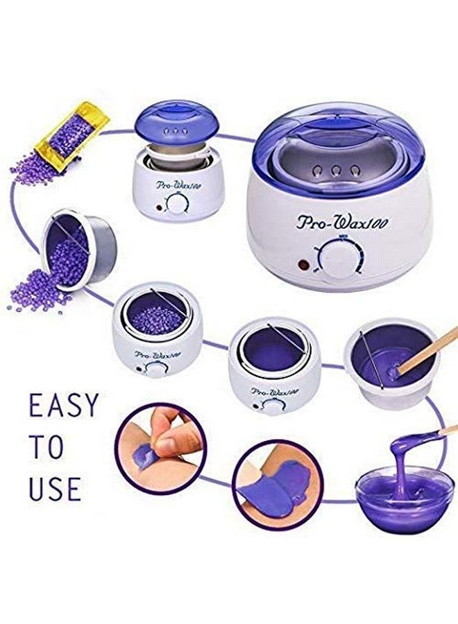 Big saving Waxing Kit Combo Wax Warmer Hot Wax Heater with Hair Removal Wax Beans(100g) and Wooden Chips for Hard, and Body Powder Waxing Kit for Women - Multi Color (wax heater and beans) - Image 5