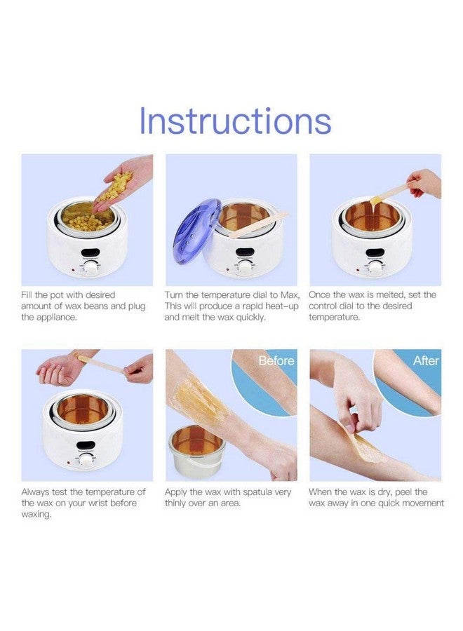 Big saving Waxing Kit Combo Wax Warmer Hot Wax Heater with Hair Removal Wax Beans(100g) and Wooden Chips for Hard, and Body Powder Waxing Kit for Women - Multi Color (wax heater and beans) - Image 4