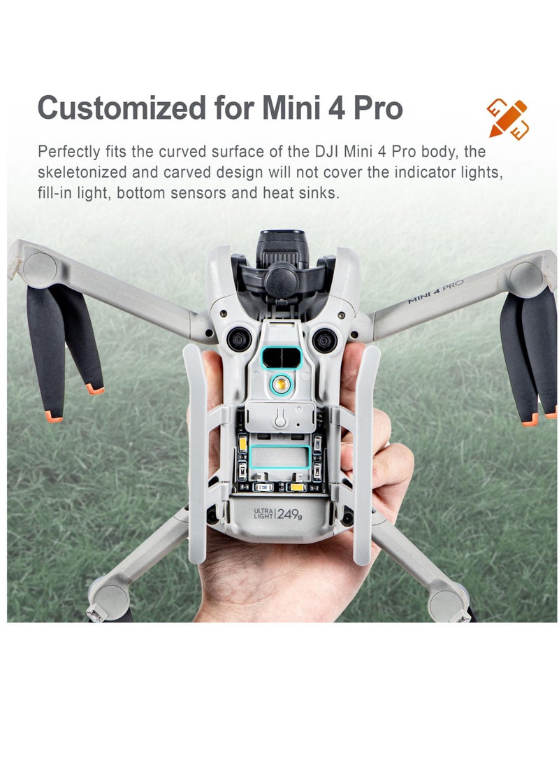 Zikra Colorful Landing Gear for DJI Mini 4 Pro with Flash LED Lights Foldable Extended Landing Legs Protector Kit for DJI Mini 4 Pro Drone Accessories - Image 2