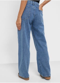 Ginger Mid Rise Flared Jeans With Pleat Detail  - Image 3
