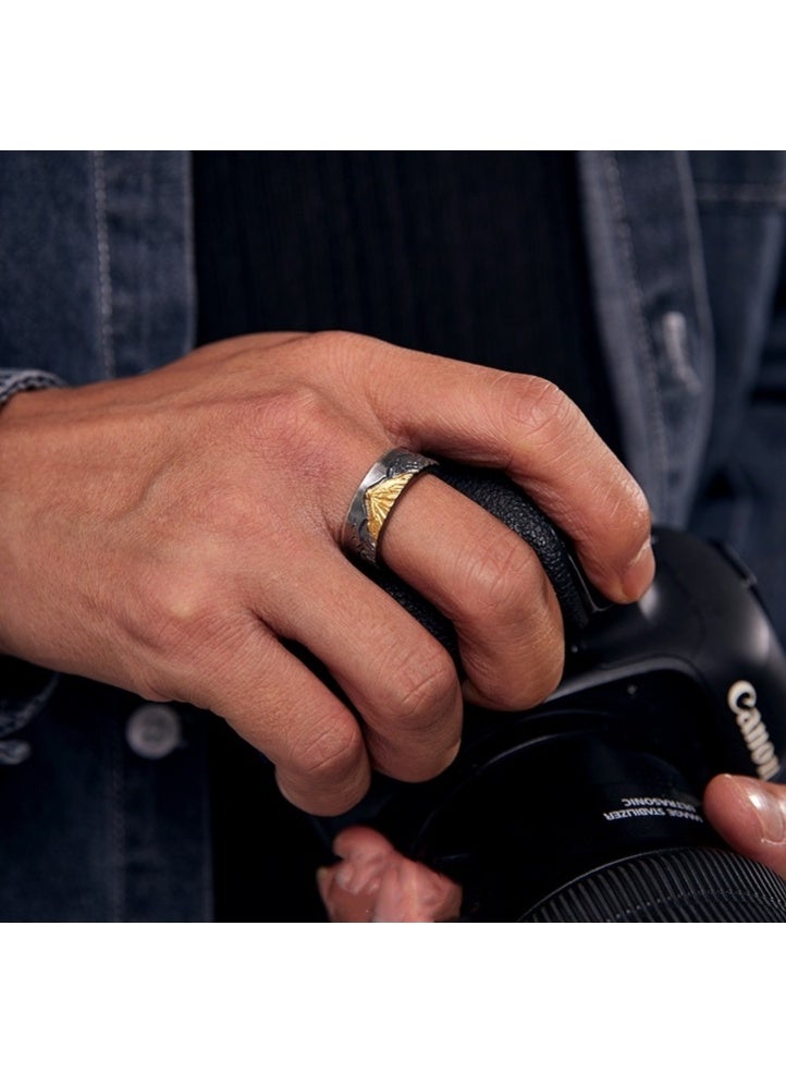 LATEEN Men Adjustable Ring Elegant Unique Retro Non-Fading Open Ring - Image 1