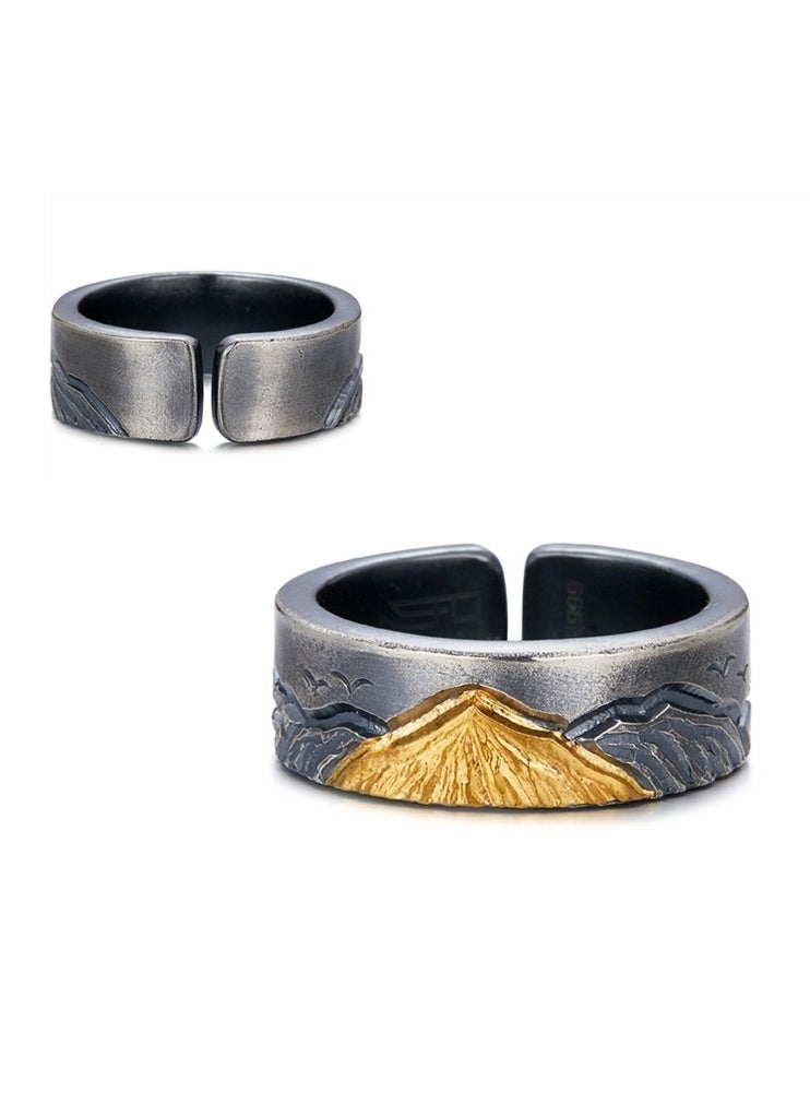 LATEEN Men Adjustable Ring Elegant Unique Retro Non-Fading Open Ring - Image 3