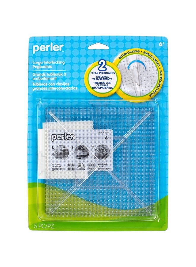 Perler Beads Funfusion: Large Clear Interlocking Pegboards - Image 1