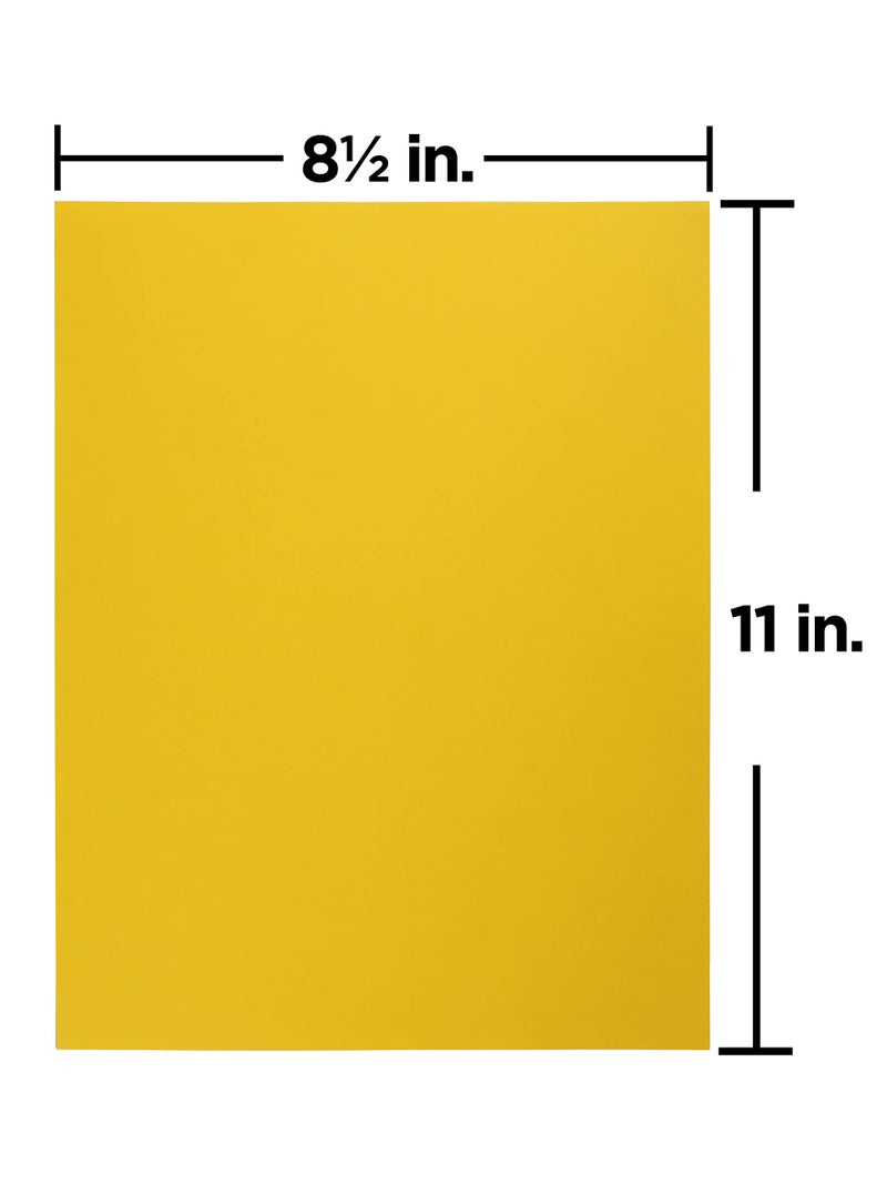 JAM Paper ورق جام ملون 24 رطل - 90 جرام - 8.5 × 11 - أصفر معاد تدويره - 50 ورقة/عبوة - Image 5