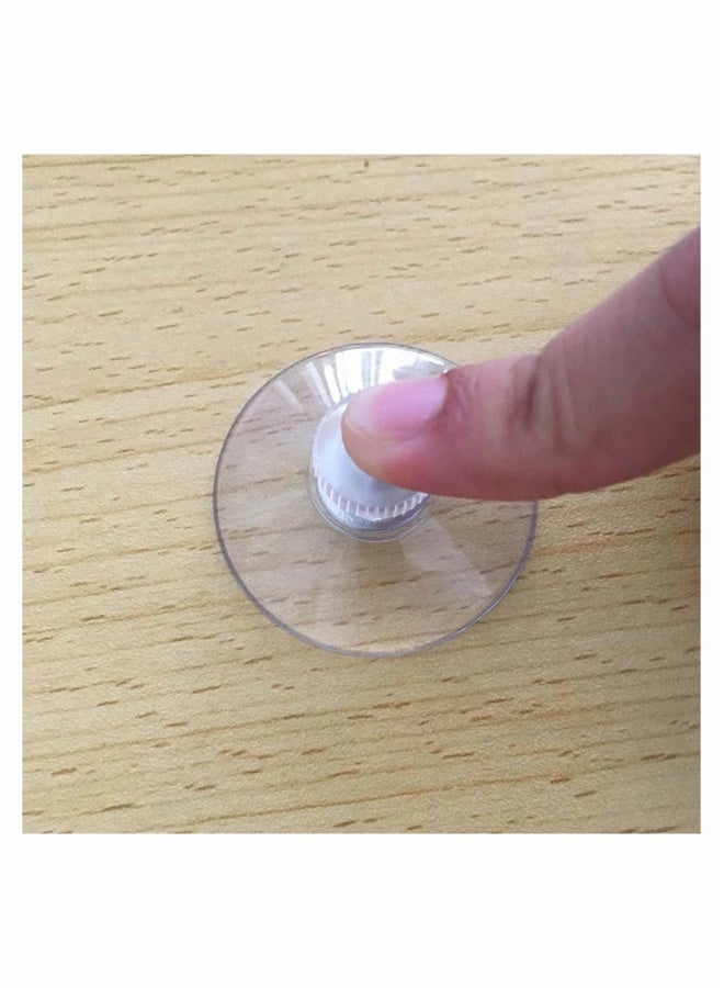 10 قطع من وسائد الكوب المسطح القوي 40 مم حوامل شفافة من PVC للاستخدام في السيارة والحمام والجدران والنوافذ - Image 2