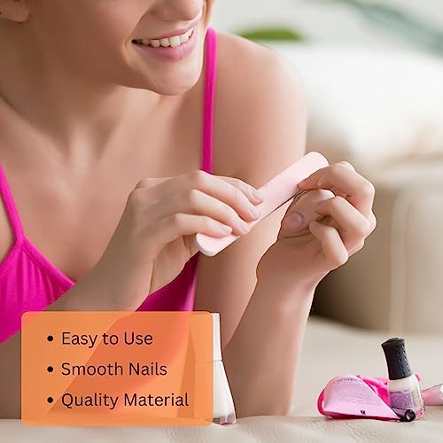 TRITON Professional Double Sided Nail Filer/Emery Board/Buffer/Polisher, Reusable Hard File Washable Manicure Pedicure Tool for Home and Salon, Orange - Image 3