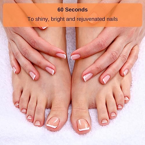 TRITON Professional Double Sided Nail Filer/Emery Board/Buffer/Polisher, Reusable Hard File Washable Manicure Pedicure Tool for Home and Salon, Orange - Image 2