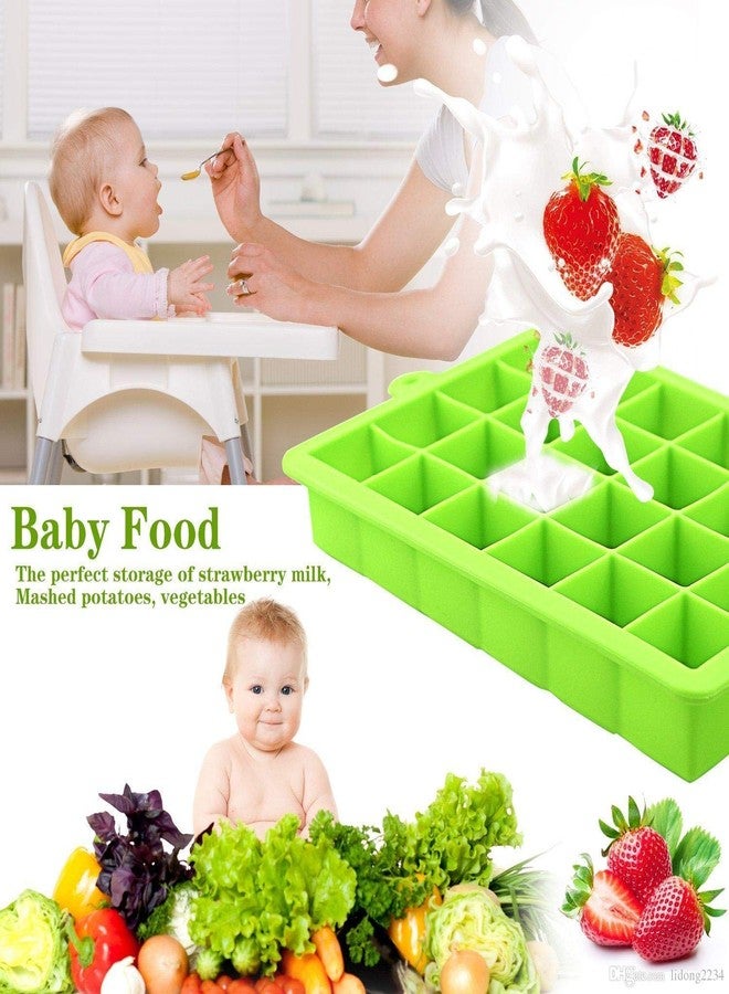 Birud Ice Trays for Freezer Silicone 24 Ice Cube Hot Silicone Freeze Mold Bar Pudding Jelly Chocolate Maker Mold Box Cold Drinking-Multi Colour - Image 2