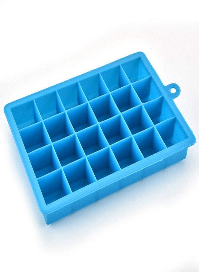 Birud Ice Trays for Freezer Silicone 24 Ice Cube Hot Silicone Freeze Mold Bar Pudding Jelly Chocolate Maker Mold Box Cold Drinking-Multi Colour - Image 1