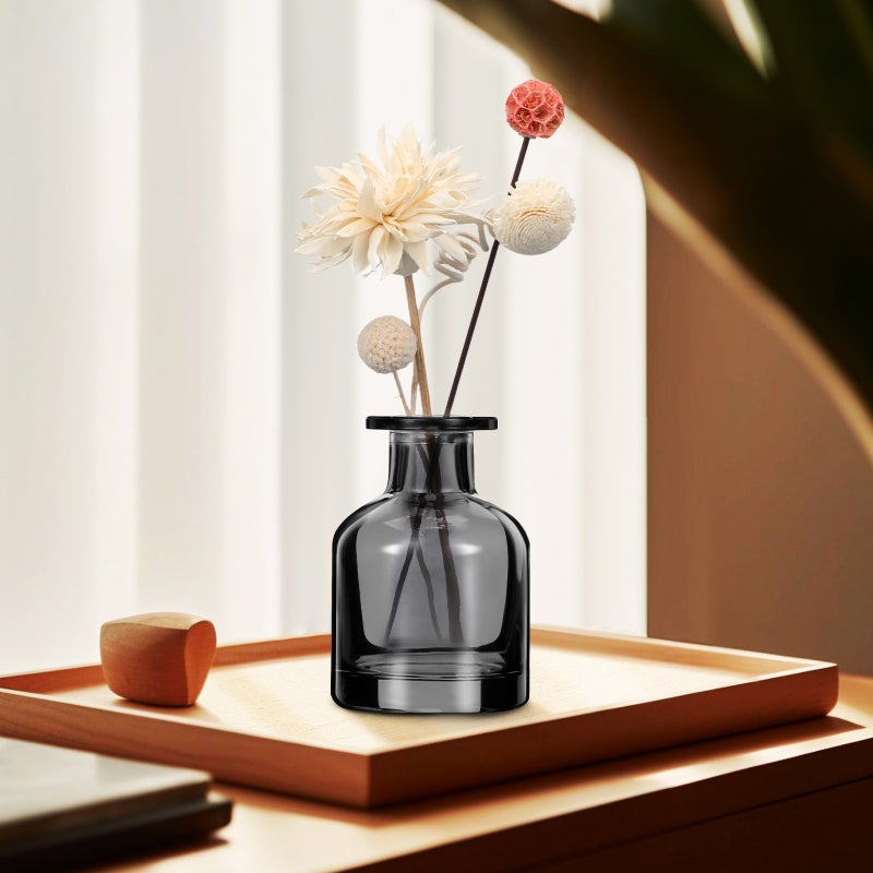 2 Pcs Refillable Glass Reed Diffuser Bottles Empty Cylinder Diffuser Jars Reusable Holder For Office Home Car - Image 5