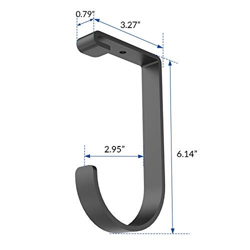 FLEXIMOUNTS 4 Pack Add On Storage Flat Hook Accessory for Garage Ceiling Rack and Wall Shelving, Max Weight Capacity up to 50lbs, Black - Image 3