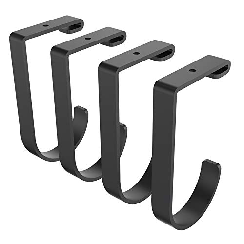 FLEXIMOUNTS 4 Pack Add On Storage Flat Hook Accessory for Garage Ceiling Rack and Wall Shelving, Max Weight Capacity up to 50lbs, Black - Image 2