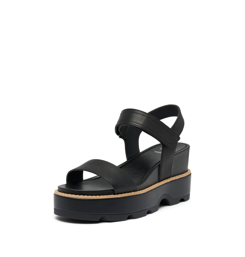 Sorel Women's Contemporary Wedge Sandal, Black/Sea Salt, 9 - Image 1
