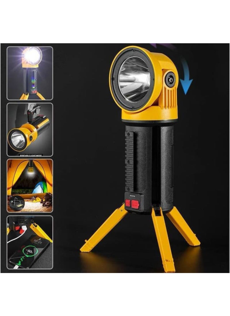 3200 Lumens Outdoor LED Floodlight with Built-in 4500mAh Power Bank