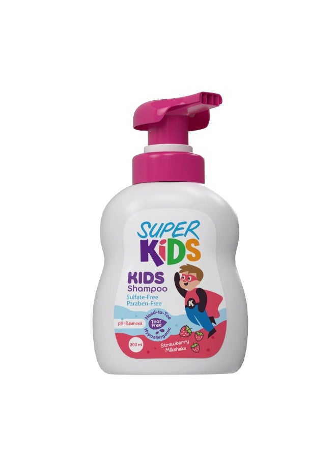 SuperKids Kids Shampoo Strawberry Milkshake Fragrance 300ml