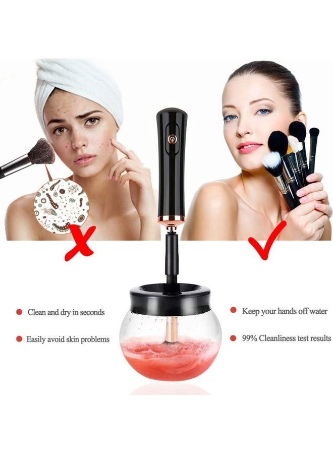 NIBEMINENT Electric Makeup Brush Cleaner and Dryer Set Red - Image 5