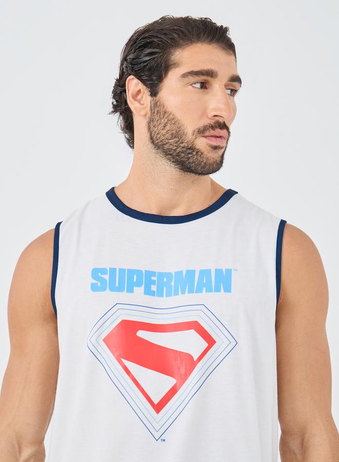 ستايلي طقم شورت وتيشيرت بطبعة شعار سوبرمان - Image 3