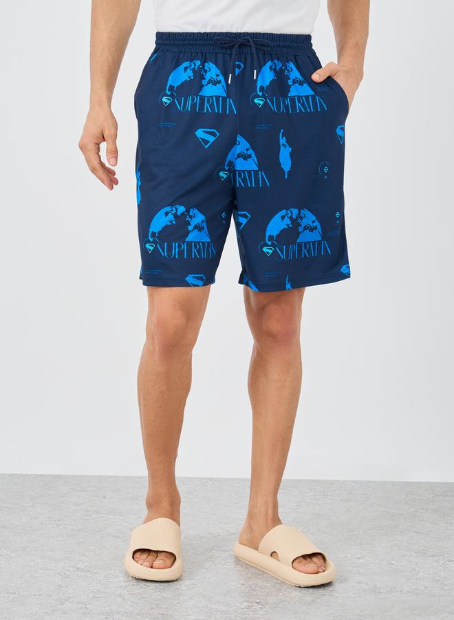 ستايلي طقم شورت وتيشيرت بطبعة شعار سوبرمان - Image 5