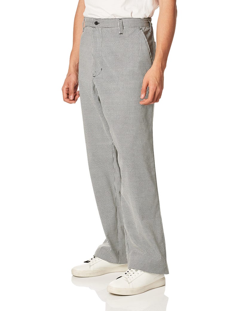 Chef Code Men's Black and White Check Professional Chef Pant, Check Black/White, Large - Image 2
