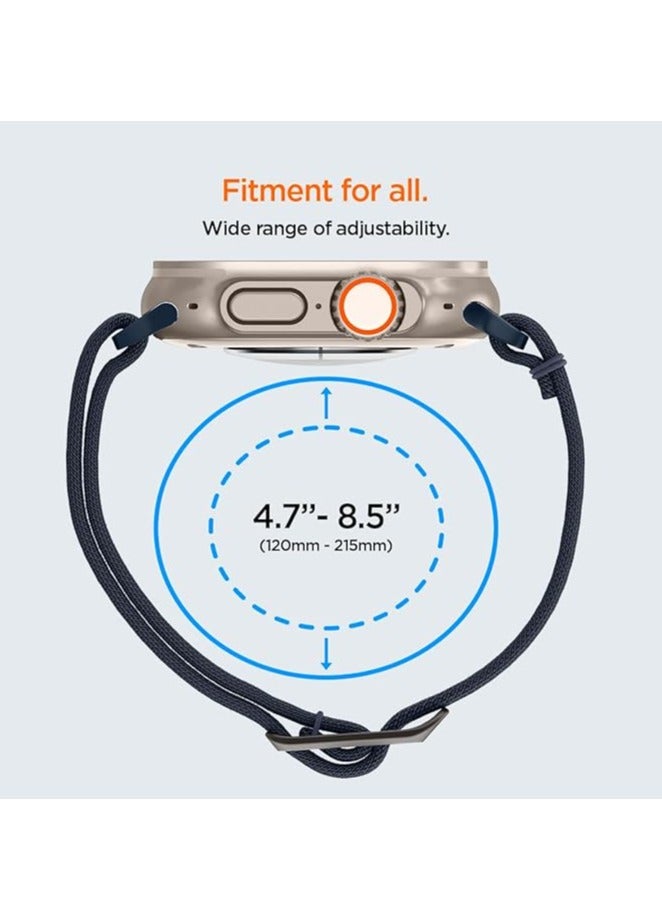 MIGOFAST Lite Fit Ultra Band designed for Apple Watch Band for Apple Watch Ultra 2   Ultra (49mm  Series 9/8/7 (45mm  Series SE2/6/SE/5/4 (44mm) and Series 3/2/1 (42mm) Nylon Solo Loop - Image 2