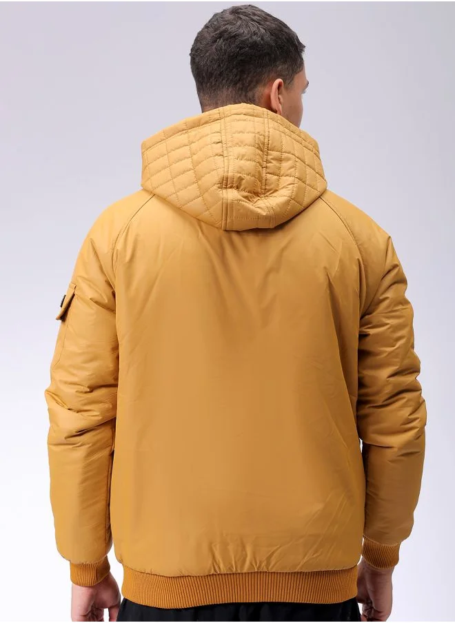 The Indian Garage Co Men Slim Fit Solid Puffer Jackets