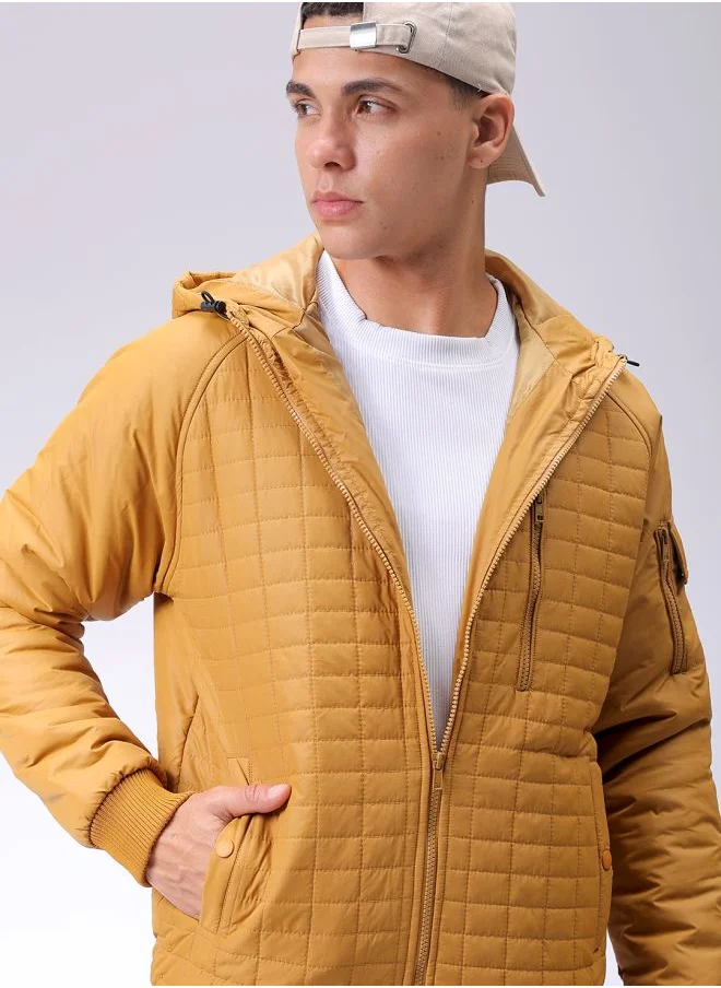The Indian Garage Co Men Slim Fit Solid Puffer Jackets