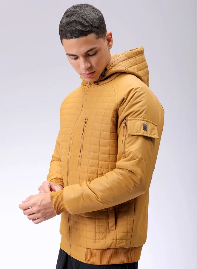The Indian Garage Co Men Slim Fit Solid Puffer Jackets