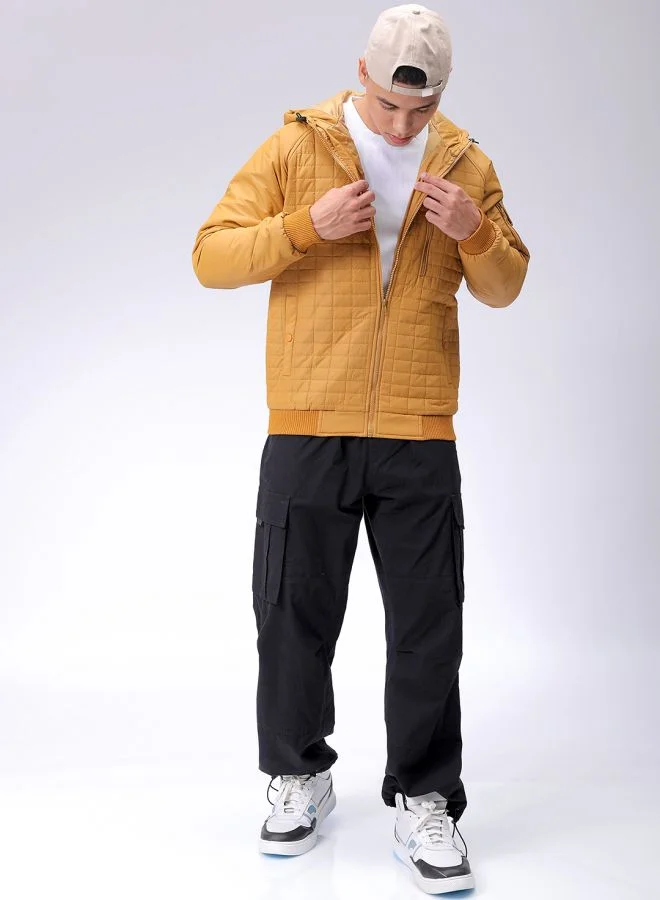 The Indian Garage Co Men Slim Fit Solid Puffer Jackets