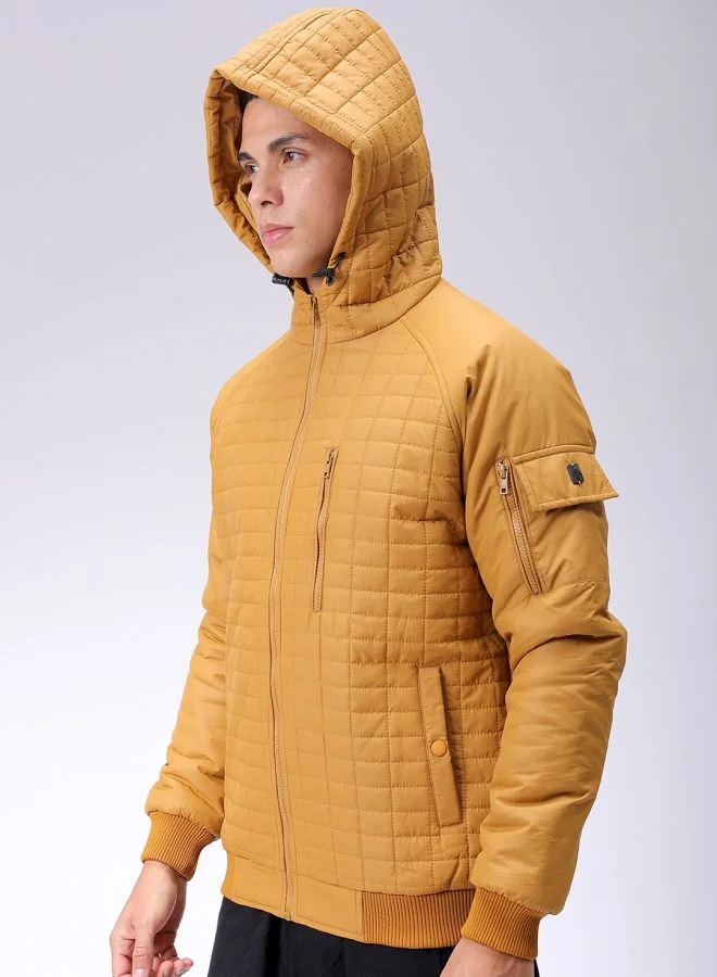 The Indian Garage Co Men Slim Fit Solid Puffer Jackets