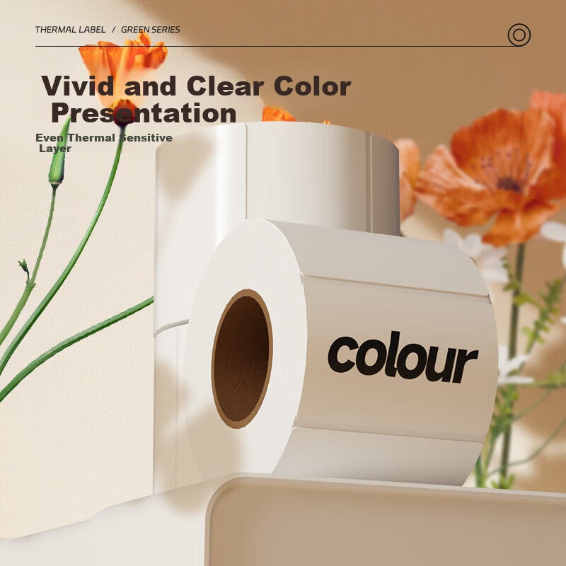 M & G Green M & G 100 * 80mm ، 600 ورقة * 1 لفة ، ورق طباعة الملصقات الحرارية ثلاثية الحماية ، ورق طباعة لاصق التسليم السريع ، ورق تسمية الباركود للشحن APN3Z028 - Image 5