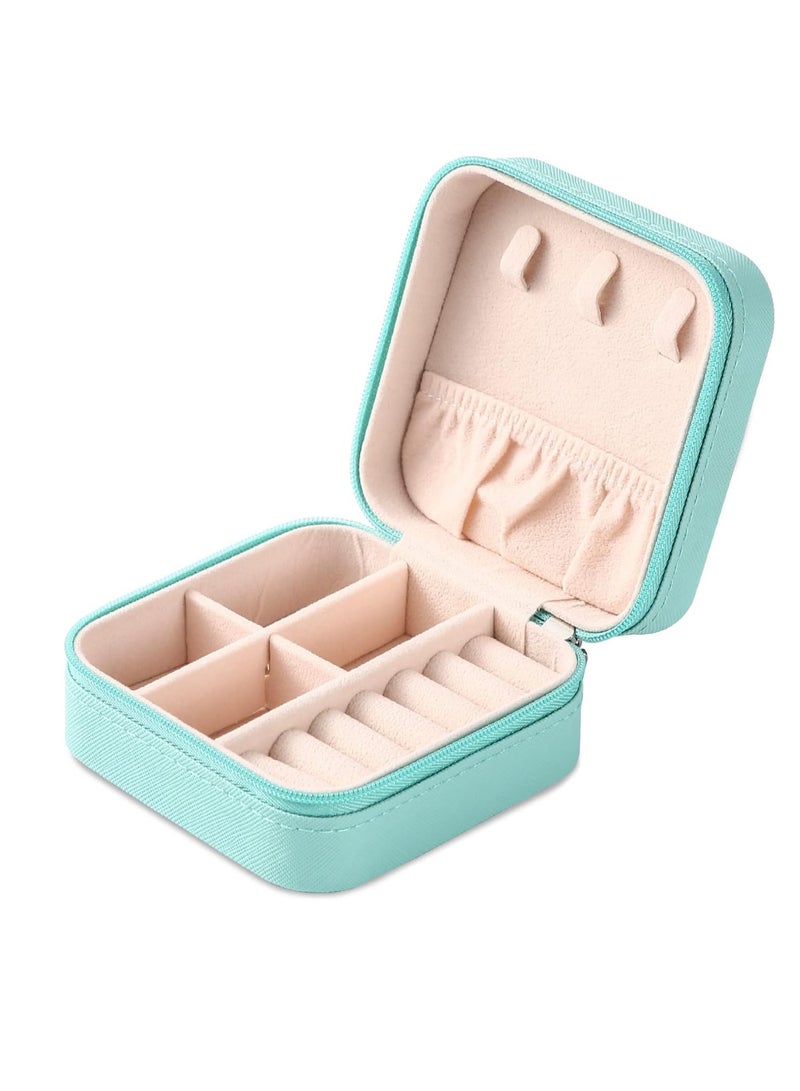 Portable Travel Mini Jewelry Box Leather Ring Organizer Case Storage Gift Box Girls Women  - Image 1