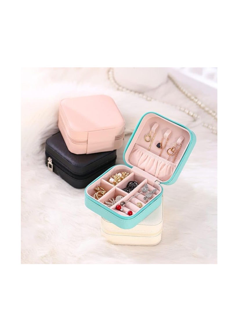 Portable Travel Mini Jewelry Box Leather Ring Organizer Case Storage Gift Box Girls Women  - Image 2