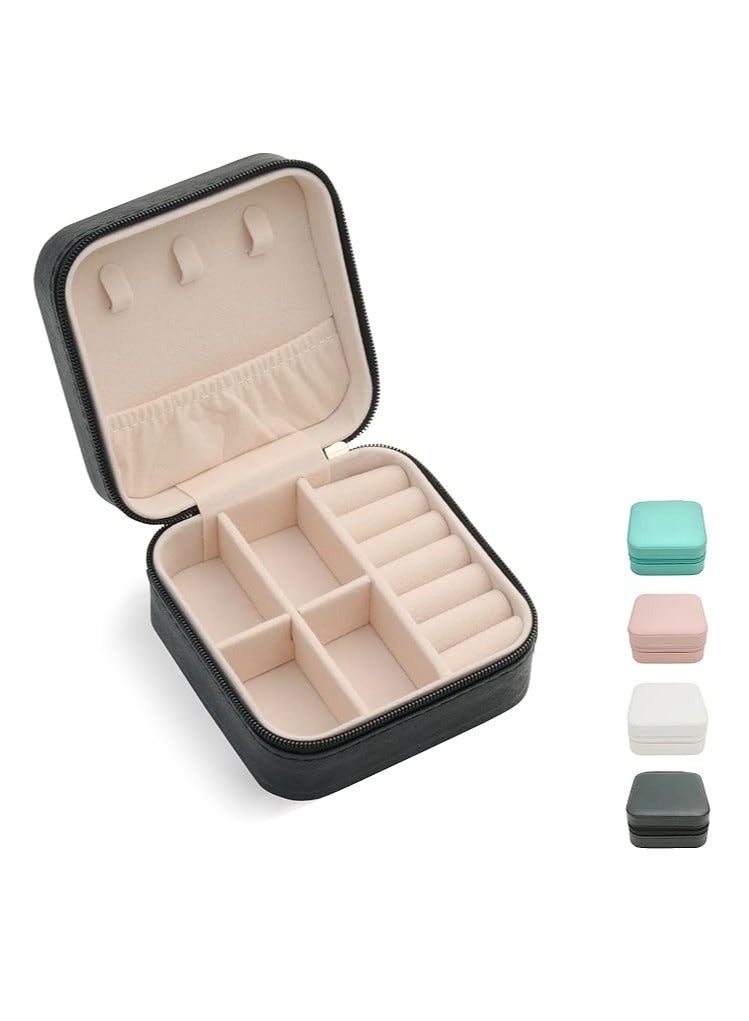 Portable Travel Mini Jewelry Box Leather Ring Organizer Case Storage Gift Box Girls Women  - Image 3