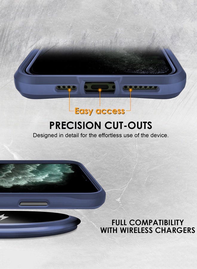 Theodor Protective Hybrid Case Cover For Apple Iphone 12 6.1 Blue - Image 4