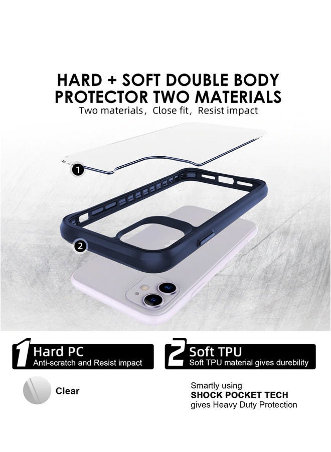 Theodor Protective Hybrid Case Cover For Apple Iphone 12 6.1 Blue - Image 5