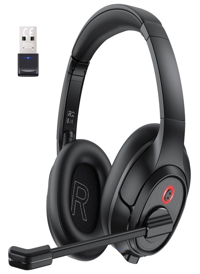 EKSA Wireless Headset with Mic for Work, Bluetooth 5.0 Headset with AI-Powered Noise Cancelling Microphone - Bluetooth Wireless Headphones with Mic for Work/PC/Laptop/Computer/Office/Zoom - Image 1
