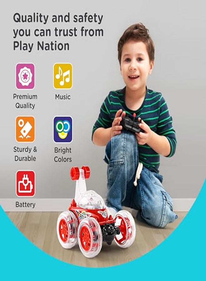USB Rechargeable Stunt Toy Car – Remote Control Car with Music and Lights - Image 2