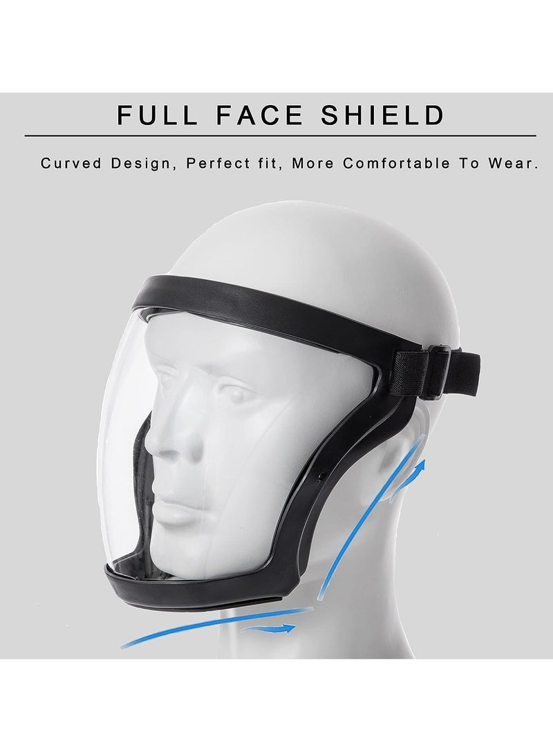 Excefore درع وجه مضاد للضباب فائق الحماية، درع وجه شفاف كامل للوجه للرجال والنساء، حماية للعين، الأنف، والفم قابلة لإعادة الاستخدام - Image 5
