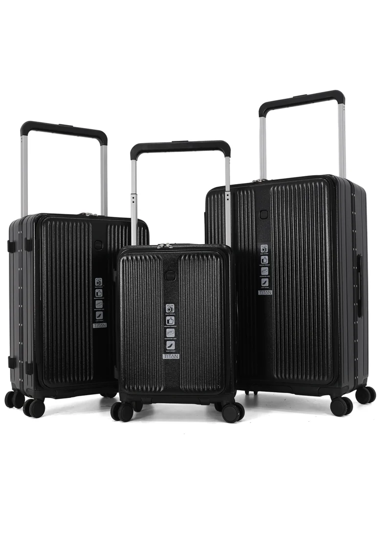TITAN TITAN 3-Piece Lightweight Polycarbonate Hard Shell Luggage Set (20", 24", 28") – Durable Spinner