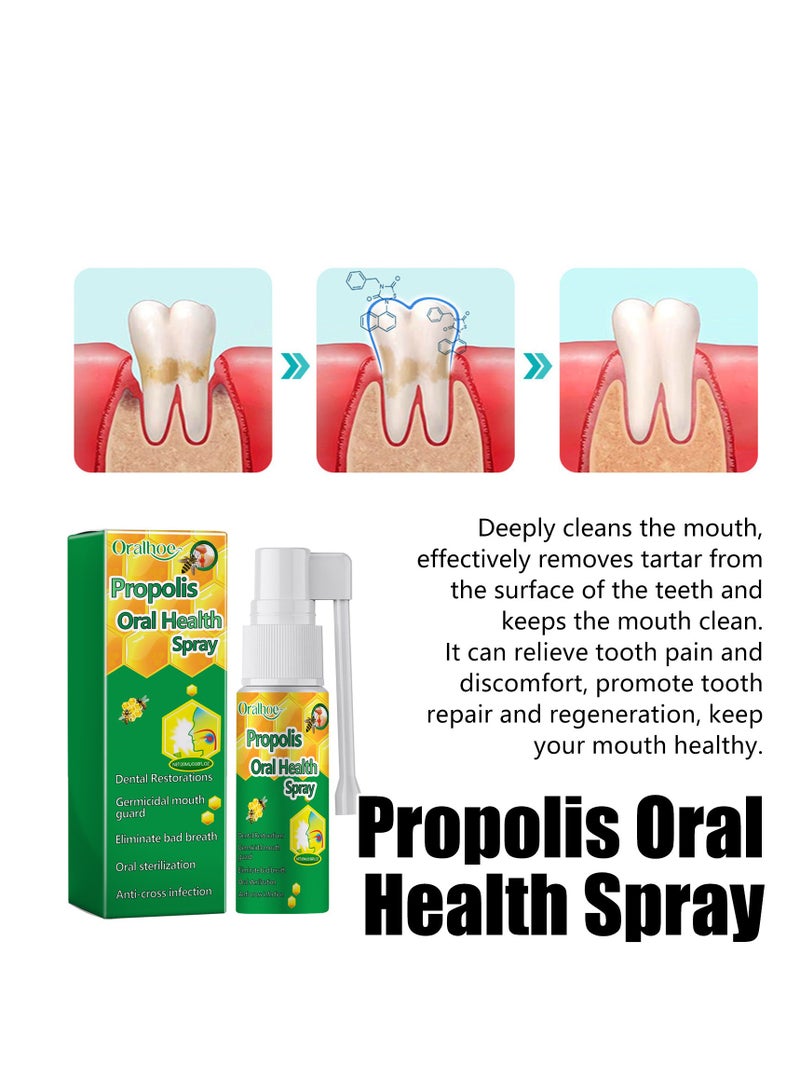 أورالحوي بخاخ صحة الفم ، بخاخ تنظيف الأسنان العميق سعة 20 مل ، بخاخ إصلاح منعش الفم ، بقع الأسنان للتنظيف العميق والجير ، مناسب لجميع مشاكل الفم - Image 3