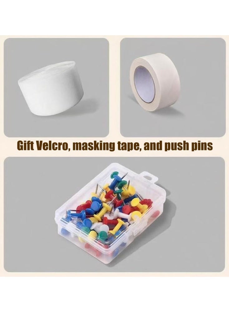 Bukela Memo Board Cork Board Notice Board with Pins for Office and Home to Gather Notes, Reminders, Pictures, and Prints 40x60 cm (Camel) - Image 5