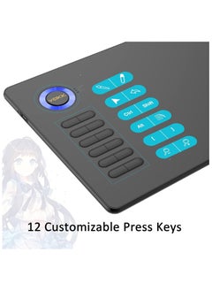 Veikk A15 10x6" Graphic Drawing Tablet with Battery-Free Stylus, 8192 Pressure Levels, 12 Customizable Shortcut Keys, Tilt Support  - Image 2