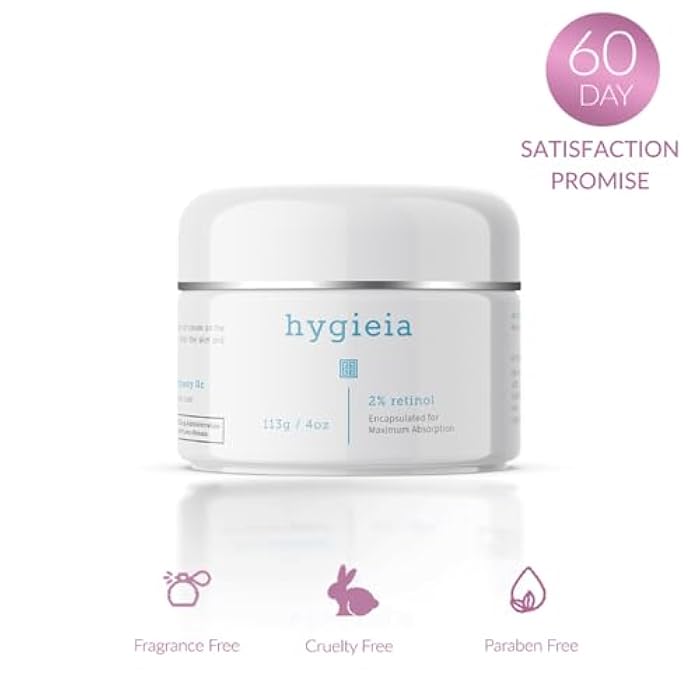Hygieia + Encapsulated 2% Retinol Cream, 4oz – Liposomal Anti-Wrinkle Cream for Face, Neck & Body – Fast & Deep Cellular Absorption – Day or Night Cream for Firming, Lifting & Repairing Aging Skin - Image 5