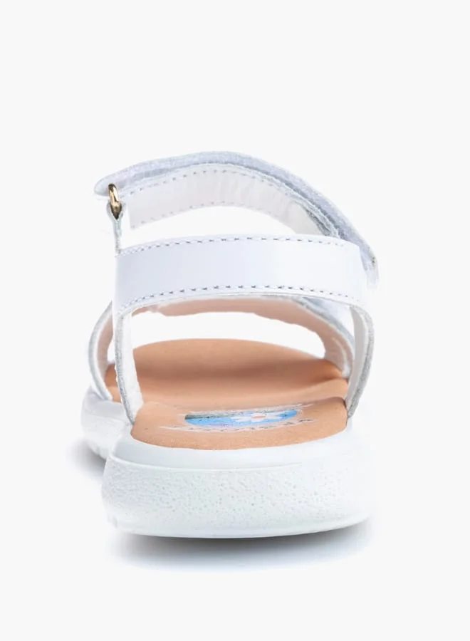 بابلوسكي Girls' Embellished Sandals with Hook and Loop Closure