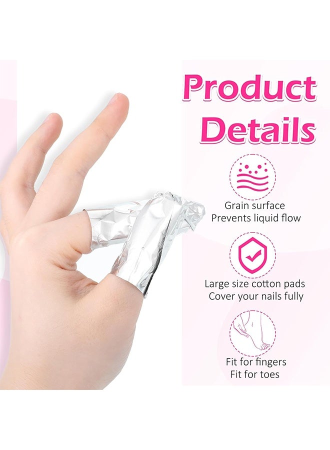 150 قطعة من لفافات الأظافر من رقائق معدنية، لفافات جل لإزالة طلاء الأظافر، لفافات جل لإزالة طلاء الأظافر من رقائق الأظافر الهلامية، لفافات رقائق الأظافر، لإزالة الجل في المنزل أو الصالون - Image 3