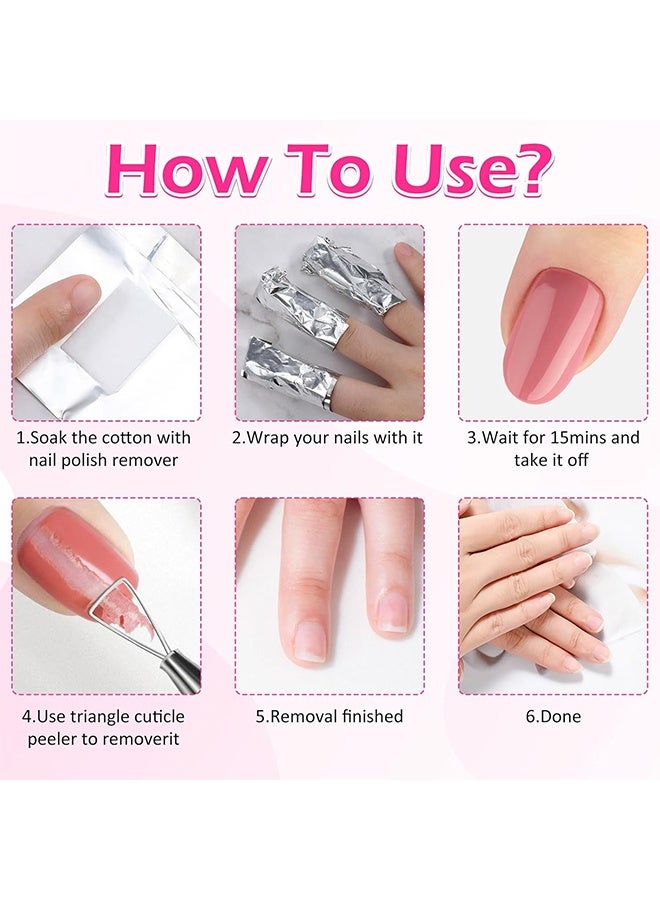 150 قطعة من لفافات الأظافر من رقائق معدنية، لفافات جل لإزالة طلاء الأظافر، لفافات جل لإزالة طلاء الأظافر من رقائق الأظافر الهلامية، لفافات رقائق الأظافر، لإزالة الجل في المنزل أو الصالون - Image 4